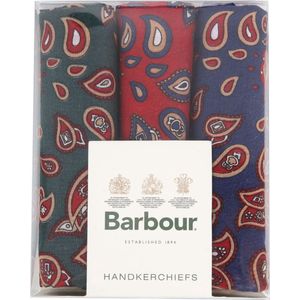 Barbour - Hankie - Zakdoeken - Groen Rood Blauw - 3-Pack - 50 x 50 cm