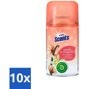 10 x At Home - Scents - Navulling - Vanille - Spray - 250 ml - Geurneutralisator - Warme Sfeer - Gezellige Sfeer