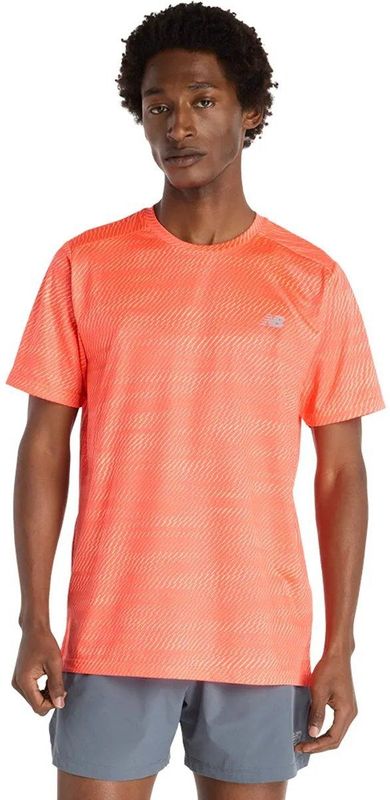 New Balance Mt53217 T-shirt Met Korte Mouwen Oranje L Man