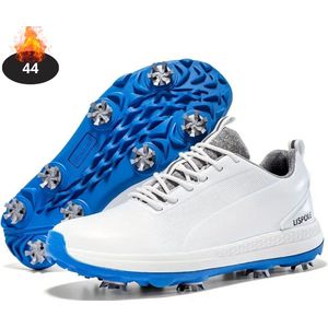 Nivard Golfschoenen Heren - Golfkleding - Golfschoenen Antislip - Waterdicht - Golfen - Met Spikes - Wit - 44