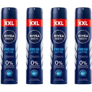 Nivea - Fresh Active - Deo Spray - 4 x 200 ml