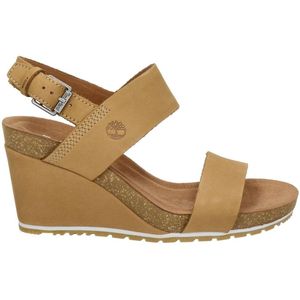 Timberland CAPRI SUNSET WDGE Dames Sleehak - Cognac - Maat 40