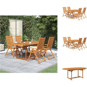 vidaXL Eethoek Voor In De Tuin - Eethoeken Voor In De Tuin - Opklapbare Eethoek - Opklapbare Eethoeken - 5-delige Tuinset massief acaciahout