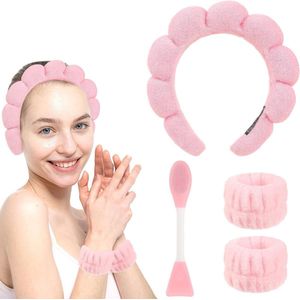 Spons-hoofdband set voor skincare en haarverzorging - 4-delig