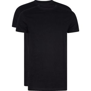 RJ Bodywear Everyday - Amsterdam - 2-pack - T-shirt O-hals breed - zwart -  Maat XXL