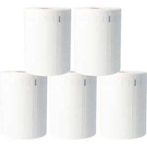 Dappaz 5 stuks Dymo Compatible Labels 4XL Wit S0904980 Geschikt voor Dymo Labelwriter 4XL | 104 x 159mm | Verzendetiketten Extra Groot