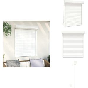 vidaXL Rolluik - Rolluiken - Jaloezieën - Jaloezieën - Rolluik 100x130 cm aluminium wit