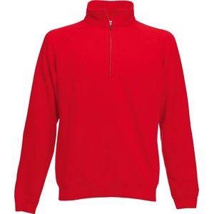 Fruit Of The Loom Heren Premium 70/30 Ritssluiting Neck Sweatshirt (Rood)