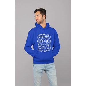 2004 Jaar Blauw Hodie - Maat M - Vintage Aged To Perfection - Verjaardagscadeau - Limited Edition