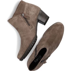 Gabor 603.1 Enkellaarsjes - Enkelboots met rits - Dames - Taupe - Maat 38,5