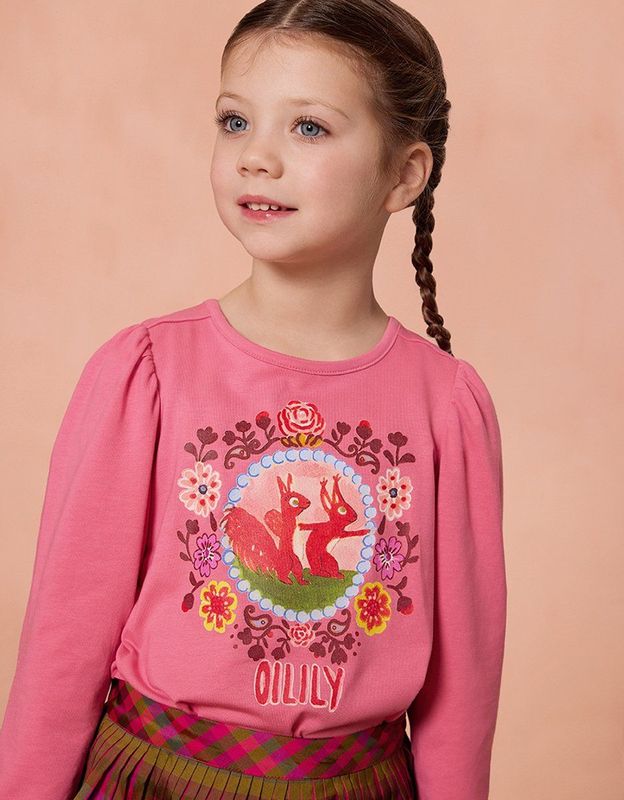Oilily - Triangle l.sl. T-shirt - Rood - 104/4yr