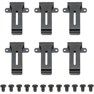 6 Stuks Radio Riemclip Vervanging - Draagbare Metalen Radio Riemklem met Schroef - Vervangende Radio Riem Houder voor TK 208 TK 308 TH 22AT BF 888S BF 666s - Accessoires voor Walkie Talkie