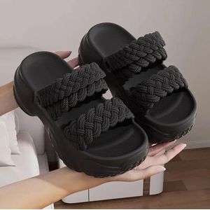 Dames Zomersandalen 2025 maat 37-38 – Comfortabele Casual Strand Slippers EVA Dikke Zool, Antislip Sandalen, Verhoogde Binnenzool, Outdoor Instappers