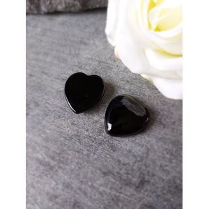 Zaksteen Hart Toermalijn Zwart