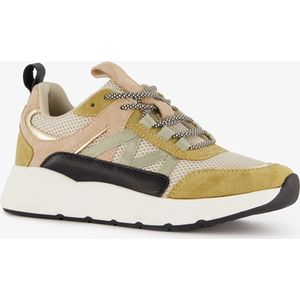 Blue Box dames dad sneakers groen beige - Maat 37 - Uitneembare zool