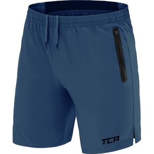 TCA Jongens Elite Tech Lichtgewicht Hardloop Gym Trainings Shorts met Ritszakken - Lichtblauw, 6-8 Jaar