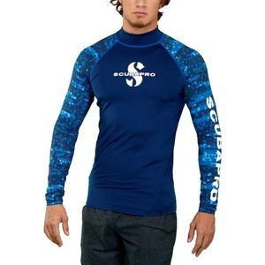 Scubapro Upf 50 Rash Guard Lange Mouwen T-shirt Blauw S