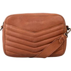 Cowboysbag Kleine Crossbodytas / Schoudertas Dames - Leer - Quilty Pleasure - Cognac