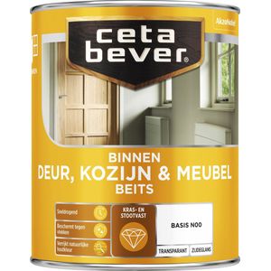 CetaBever Binnenbeits - Deur, Kozijn & Meubel - Transparant Zijdeglans - Licht Bruin - 1 liter