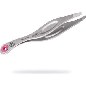 Premax Ring Lock Pincet -Schuin -RVS- 9,5 cm Roze