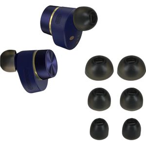 6x kwmobile Cover voor Bowers & Wilkins PI 7 / PI 5 - Vervangende siliconen oordopjes in zwart - 3 maten, content .