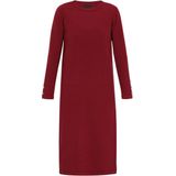 DreiMaster - Classic - Gebreide Jurk - Bourgogne - 3/4 Lengte - Slanke Pasvorm