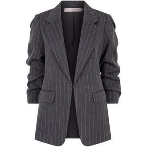EsQualo - Blazer Stripes Studs F25 10516 029 - Donkergrijs - Dames
