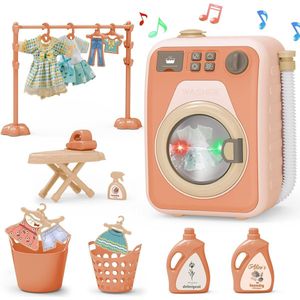 Wasmachine voor kinderen - Wasmachine Speelgoed - Elektronische Wasmachine - Speelgoed met Realistische Geluiden - Speelgoedset voor Wasmachine - Wasspel voor Kinderen