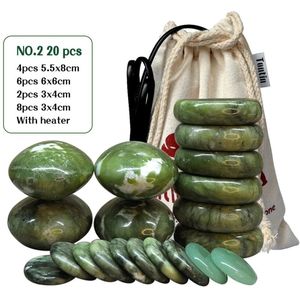 Hot Stone Massage Set met Elektrische verwarming - 20 Stuks - Professionele Massageset - Verlichting Van Spanning En Spierpijnmassage -- Wellness thuis - massage - Cadeauset