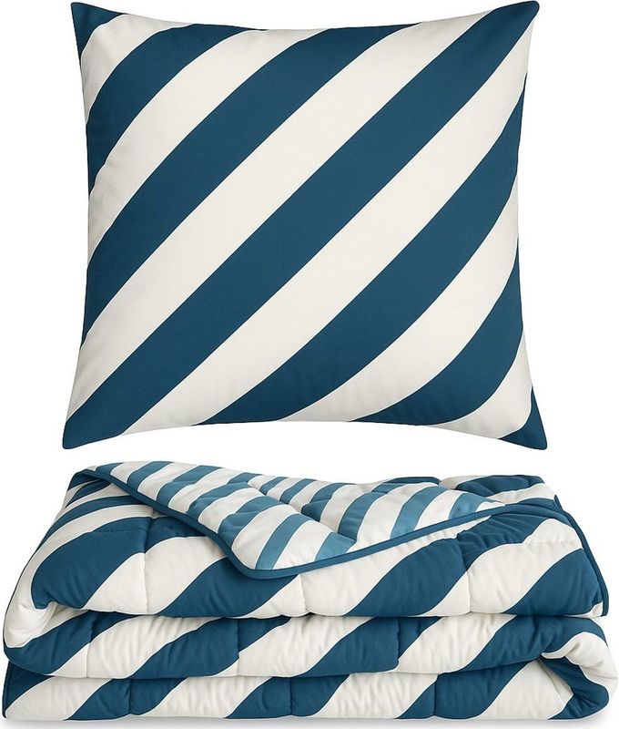 Ambiante Mares - Dekbed zonder Overtrek - Blauw - 140x200 cm - All Year - Wasbaar