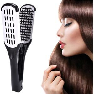 1 stuks – Stijlkam – V-vormige stijltangkam ��– Dubbelzijdige stijlborstel – Clip-on haarkam – Haarstylingtools – Wit – 24 x 4,8 cm – Geschikt voor thuis- en salonstyling
