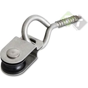 Katrol met schroefoog - 15 mm katrol - 5mm diameter kabel