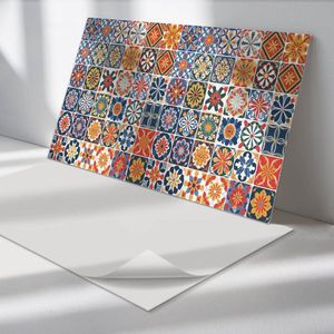 Wallfluent Vinyl Wandpaneel - Mozaïektegelpatronen Wandpaneel PVC - 100 cm x 50 cm - Geel Vinyl Wandpaneel - Set van 1 - Rechthoekig Wandbekleding Vinyl - Texturen Wandpaneel - Zelfklevend Wandpaneel - Wandpaneel Keuken en Badkamer