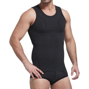 Naadloze Houtskool Compressie Vest voor Mannen - Slanker en Ondersteunend Shapewear