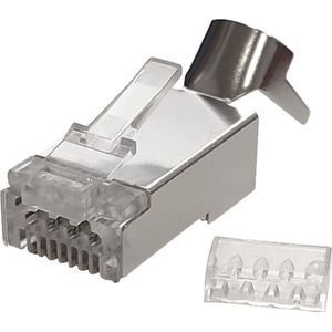 Danicom CAT6a doorsteek connector RJ45 pass through - shielded - voor soepele kern