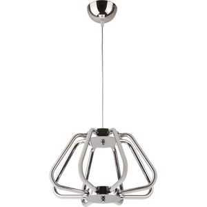 LED Hanglamp - Industrieel - 38W - Natuurlijk Wit 4000K - Ovaal - Glans Chroom Aluminium