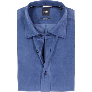 BOSS - Joe - Overhemd - Middenblauw - Strijkvriendelijk