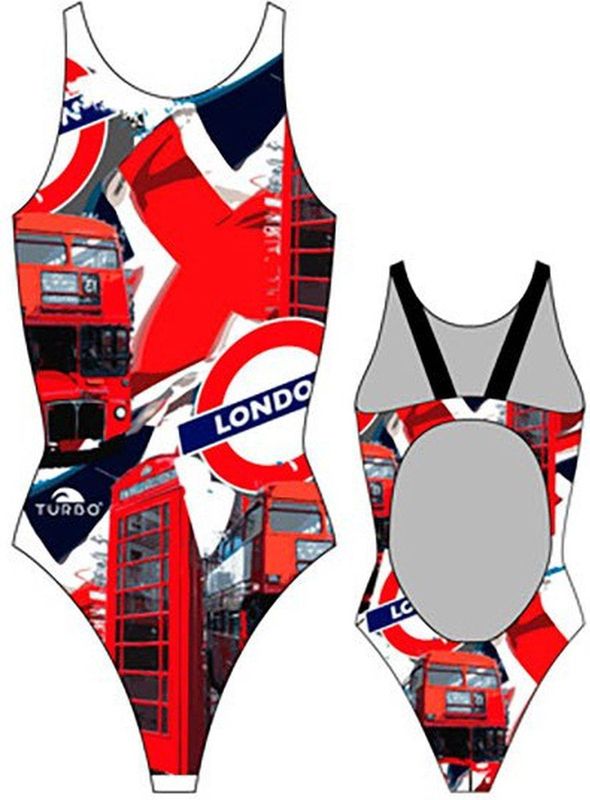 Turbo - London Pro Resist - Zwemkleding - Rood - Zwart - Dames