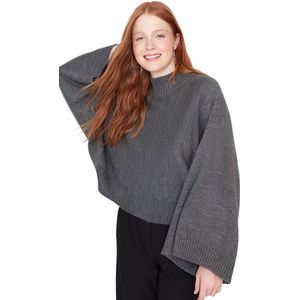 Trendyol Bruine Brede Vleermuismouw Gebreide Trui Twoaw23Kz01838