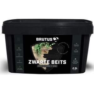 BRUTUS Zwarte Beits  2.5 Liter