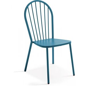 Oviala - Bistrostoel van blauw pacifisch metaal