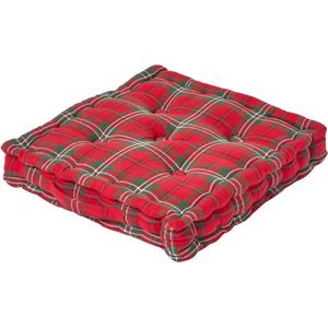 Homescapes zitkussen Edward tartan patroon 40 x 40 x 10 cm