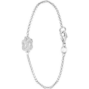 Lucardi Meisjes Armbandje met hanger met plating - Cadeau - Echt Zilver - Zilverkleurig