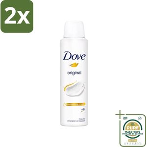 Dove Original - Deospray - Anti-Transpirant - 150 ml - Voordeelverpakking - 2 stuks - Antitranspirant - Langdurige bescherming