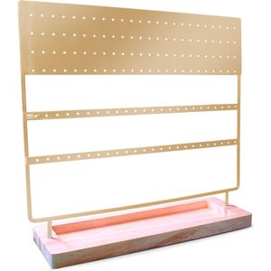 Staalsmid® Oorbellenrekje goudkleur 144 gaatjes