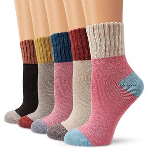 Winter Socken Dicke Socken Damen, warme Thermosocken Strick Socken（Stijl 2）