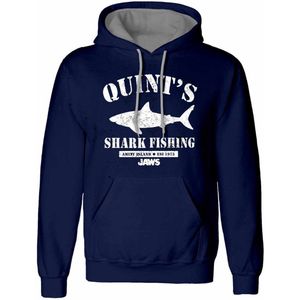 Jaws Quints Shark Fishing Heren Trui met capuchon - marineblauw - S