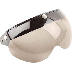Universeel 3-Snap Retro Helm Vizier voor Open Gezicht Motorhelm - Winddicht en Zonwerend