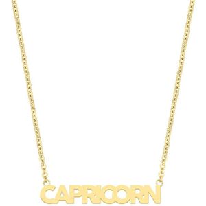 CO88 Collection Zodiac 8CN 26172 Stalen collier - Hanger capricorn -38 + 7 cm - Goudkleurig