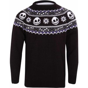 Nightmare Before Christmas - Jack repeat (Knitted) Sweatshirt Black-XXL